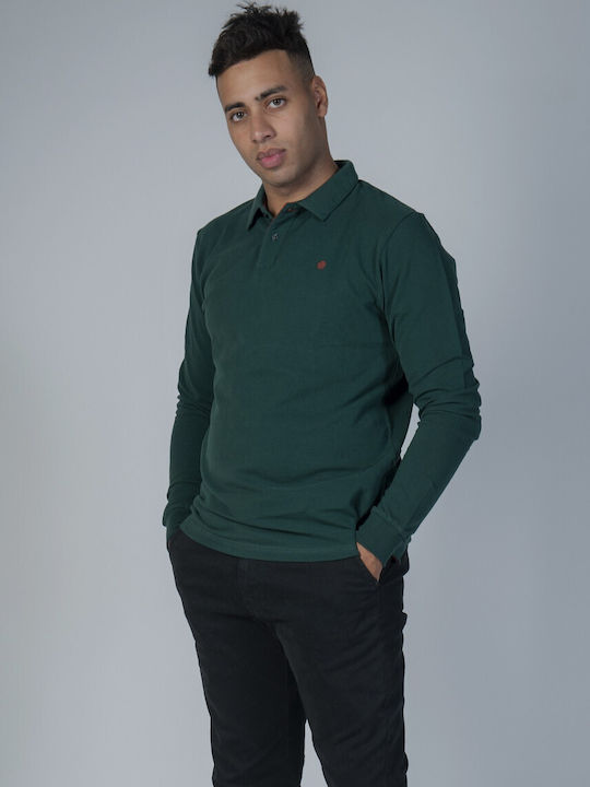 Dors Men's Long Sleeve Blouse Polo Green