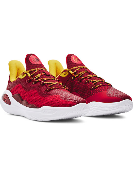 Under Armour Curry 11 High Basketball Shoes Red / Cardinal