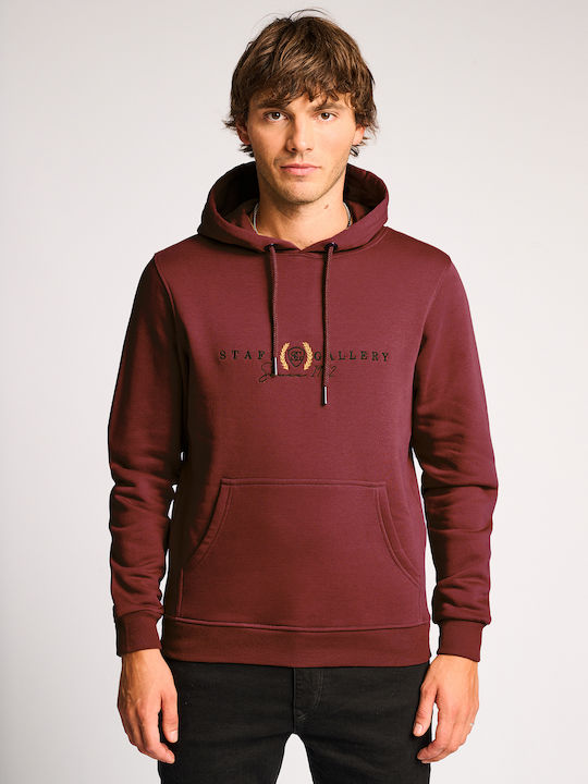 Staff Men's Sweatshirt with Hood Bordeaux