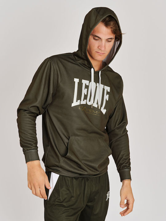 Hooded Cardigan Olive Green