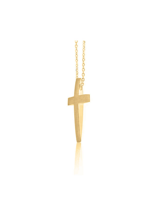 Fa Cad'oro Herren Gold Kreuz 14K mit Kette