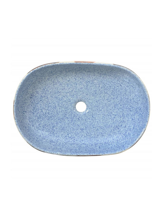 vidaXL Επικαθήμενος Νιπτήρας Κεραμικός 59x40x14cm Πολύχρωμος