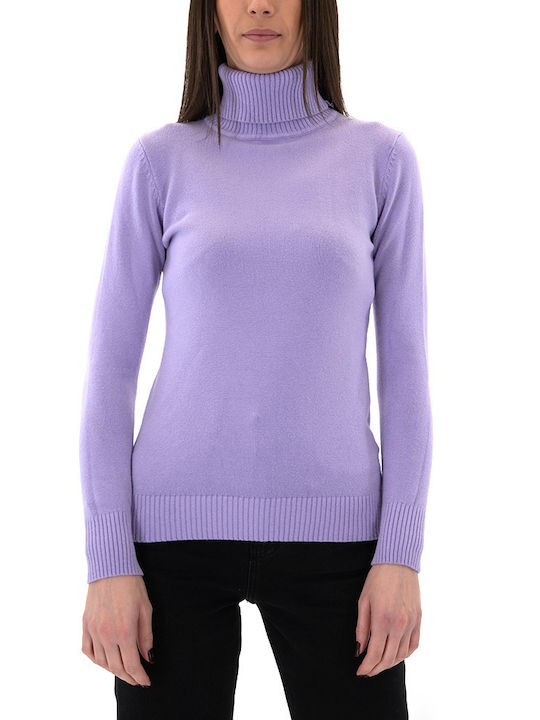 Matchbox Long-sleeved Women's Pullover Turtleneck ΜΩΒ