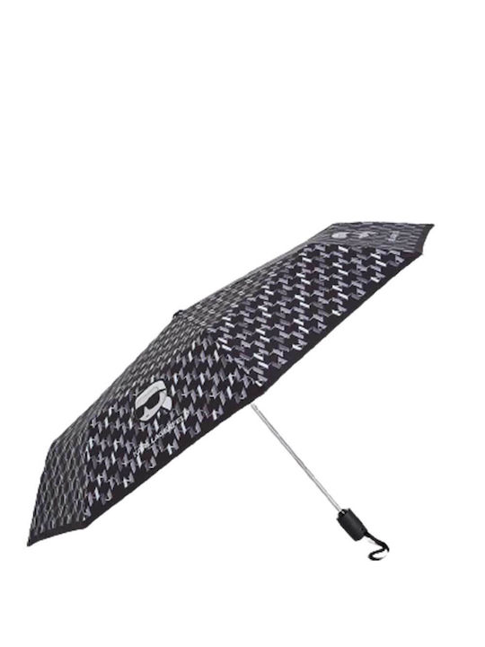 Karl Lagerfeld Regenschirm Kompakt Schwarz