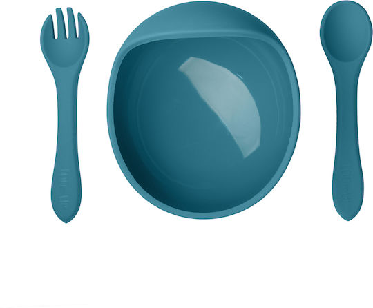 Loo Up Baby Food Container Set made of Silicone Blue