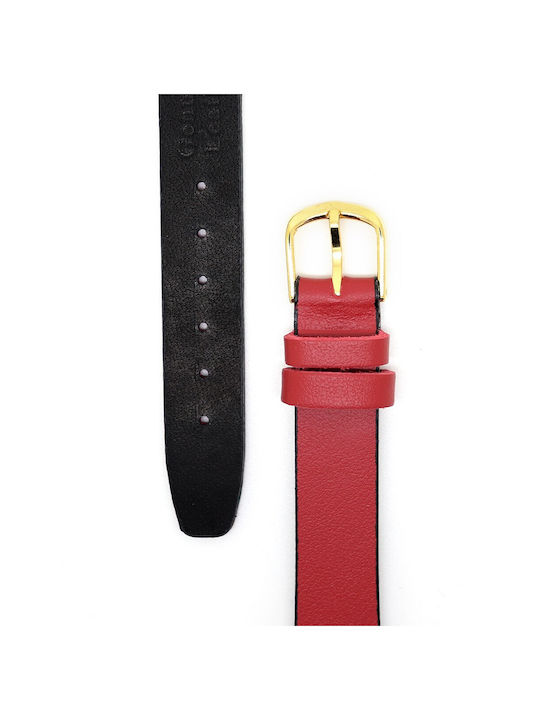 Tzevelion Leather Strap Burgundy 14mm