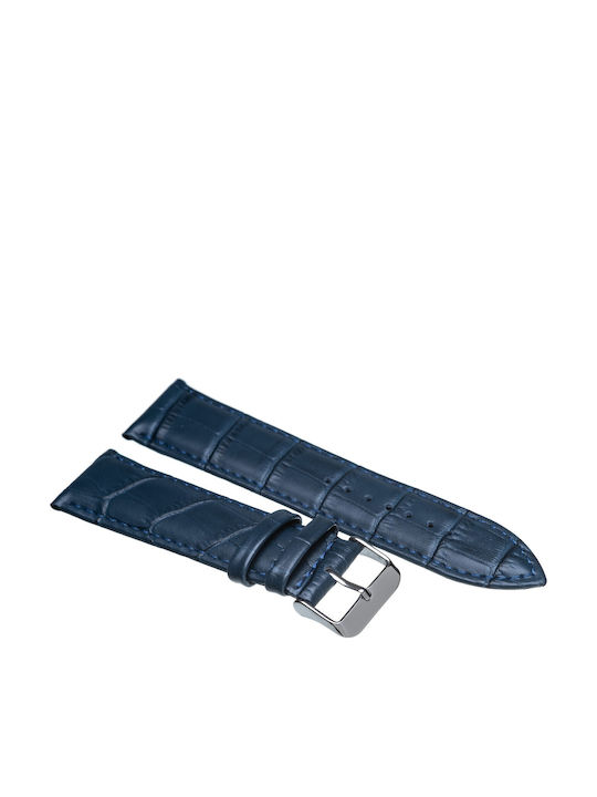 Tzevelion Crocodile Curea din piele Albastru marin 14mm Tzevelion Crocodile Curea din piele Albastru marin 14mm