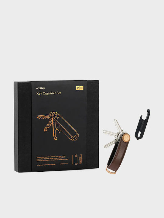 Orbitkey Ключодържател Кафява Кожа