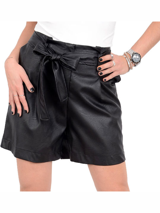 Women's Leather Shorts Black