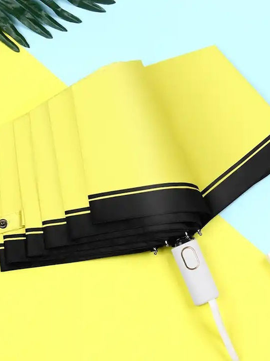 Windproof Automatic Umbrella Compact Yellow