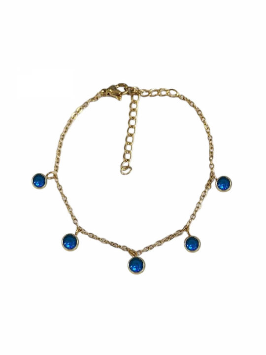 Tatu Moyo Bracelet Anklet Chain made of Steel Gold Plated