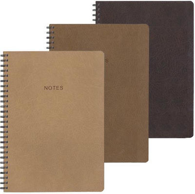 Next Spiral Notebook Ruled A4 105 Sheets 3 Subjects Old Leather 1pcs (Μiscellaneous colours)