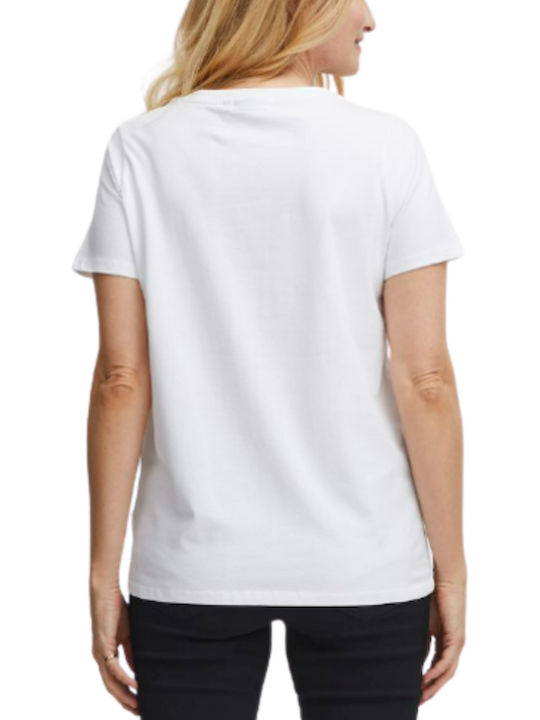 Fransa Femeie Tricou White