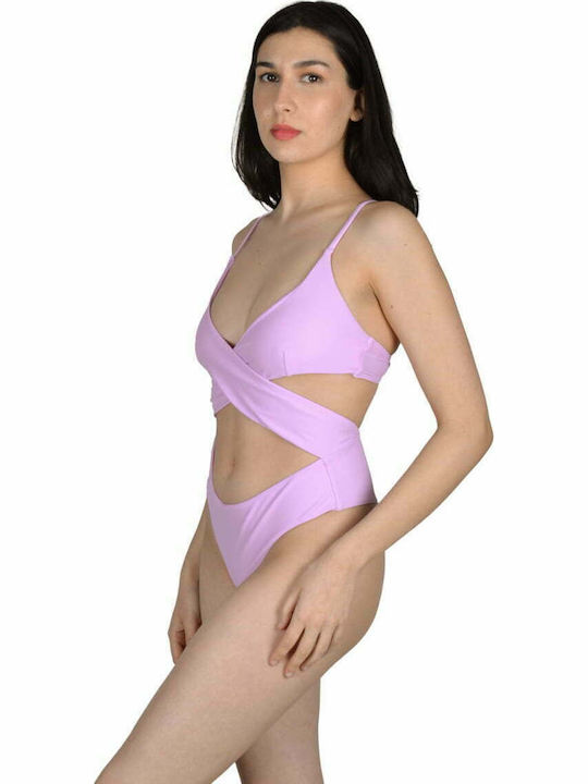 Costum de baie întreg cu decupaje Lila
