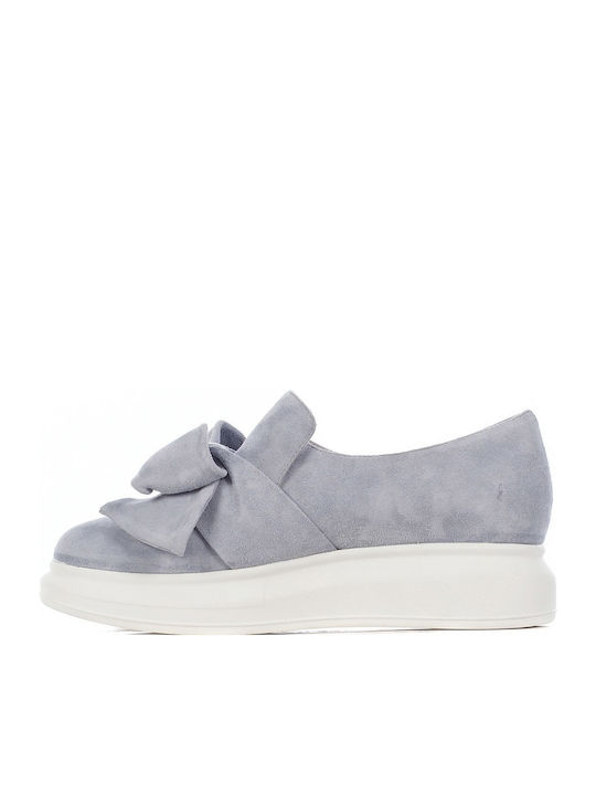 Дамски Slip-On Кожени Сини