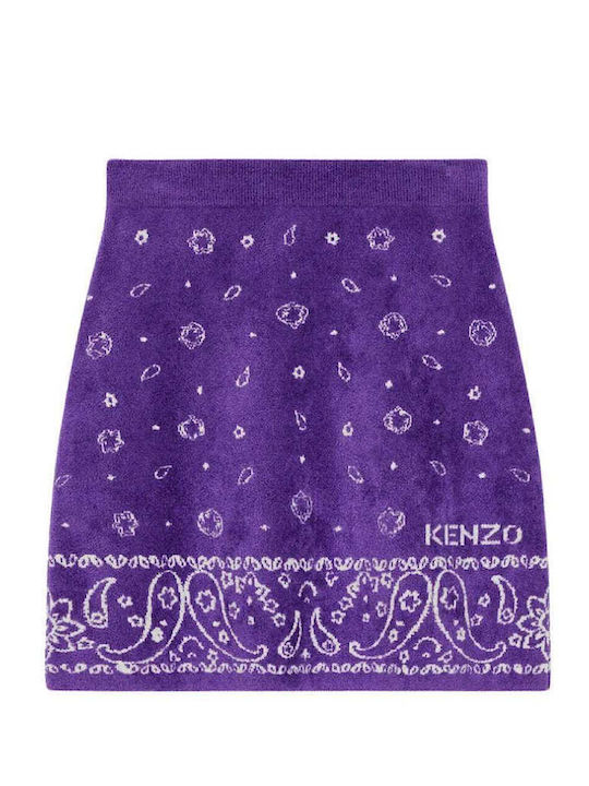 Bandana Jacquard Mini Damenrock Lila
