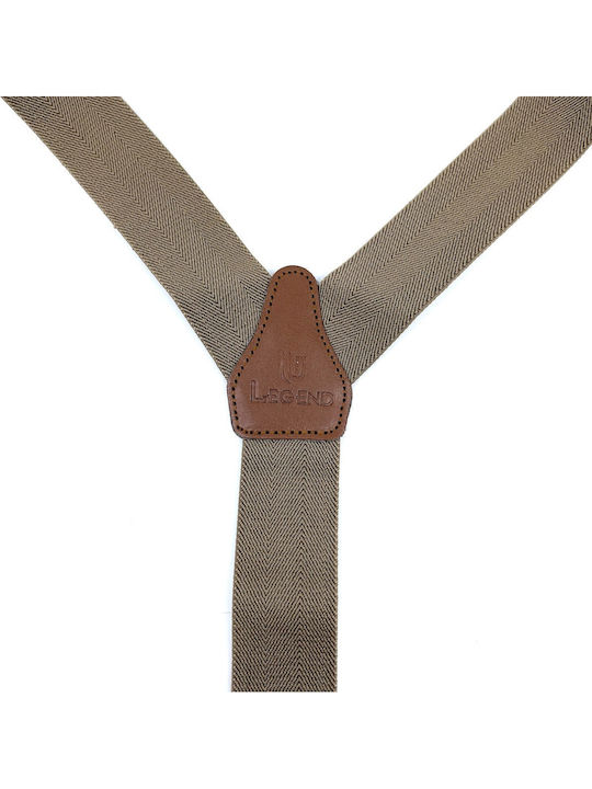 Legend Accessories Suspenders Monochrome Brown
