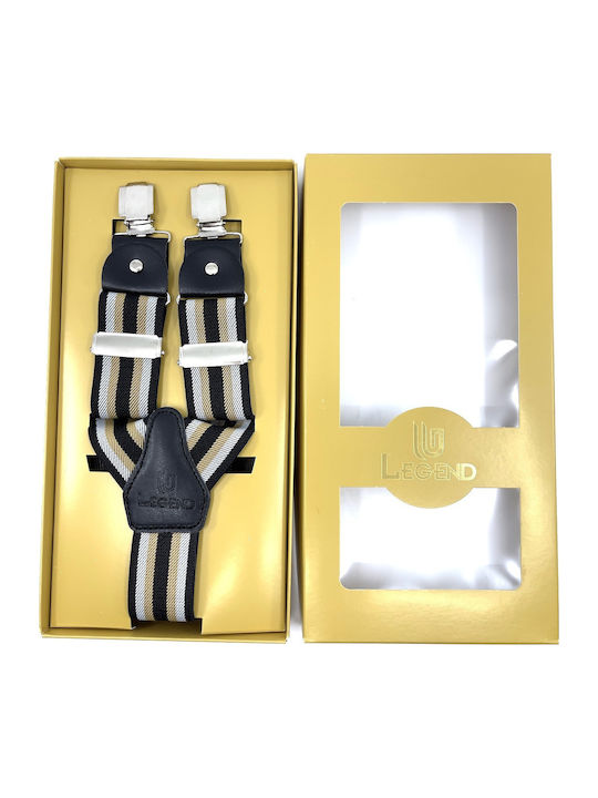 Legend Accessories Тиранти Отпечатани Black/beige