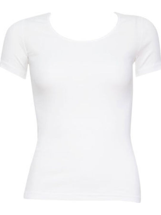 Primo Women's Short Sleeve Cotton T-Shirt White