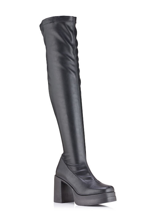 In London Leather Women's Boots with Zipper Black