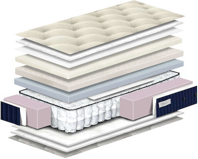 Bed & Home Pillow Top Gold Μονό Ανατομικό Στρώμα Latex 100x200x25cm με Ανεξάρτητα Ελατήρια & Ανώστρωμα
