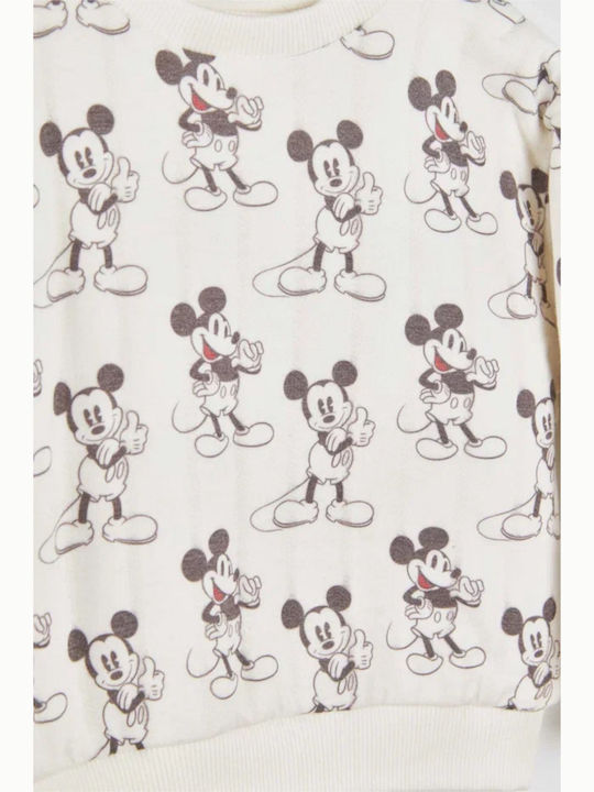Παιδικό Σετ Φόρμας Εκρού 2τμχ Mickey Mouse