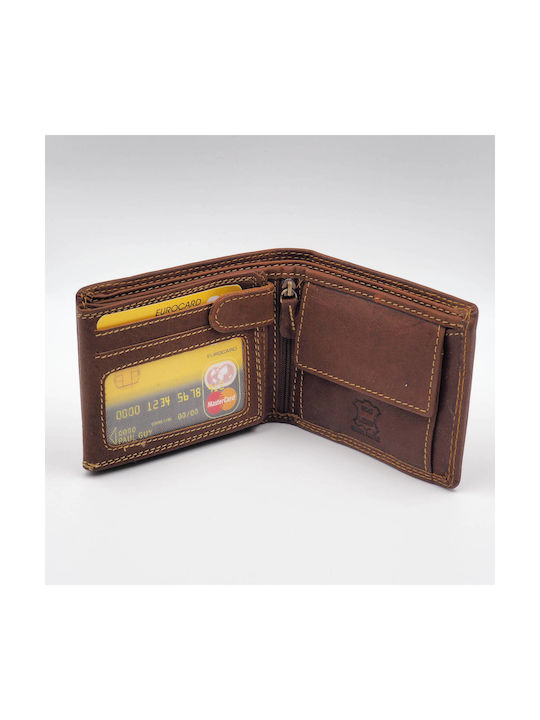 Roberto Truck Men's Leather Wallet with RFID Brown