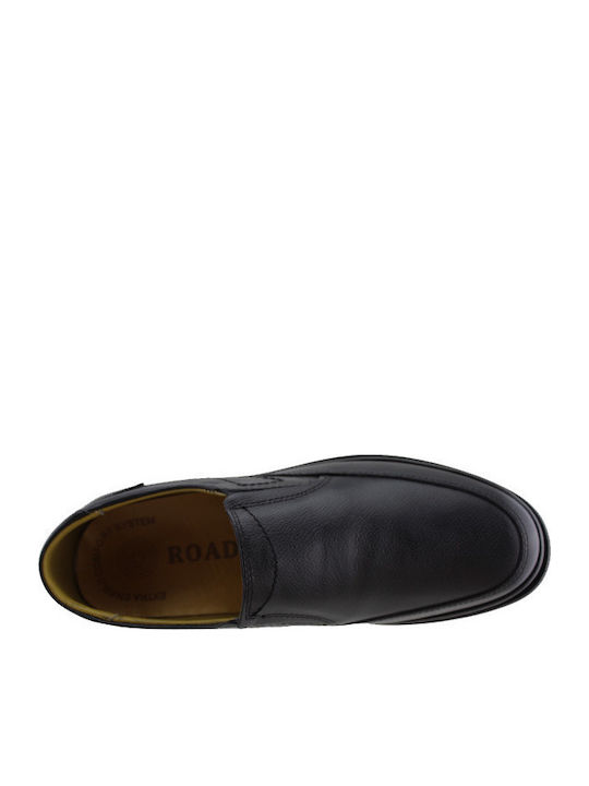 Leder Herren Slip-Ons Schwarz