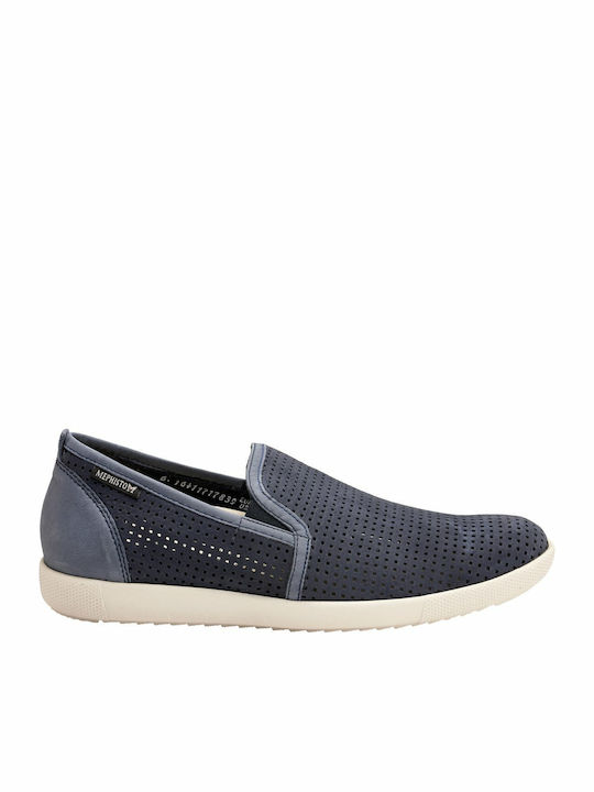Δερμάτινα Ανδρικά Slip-On Μπλε
