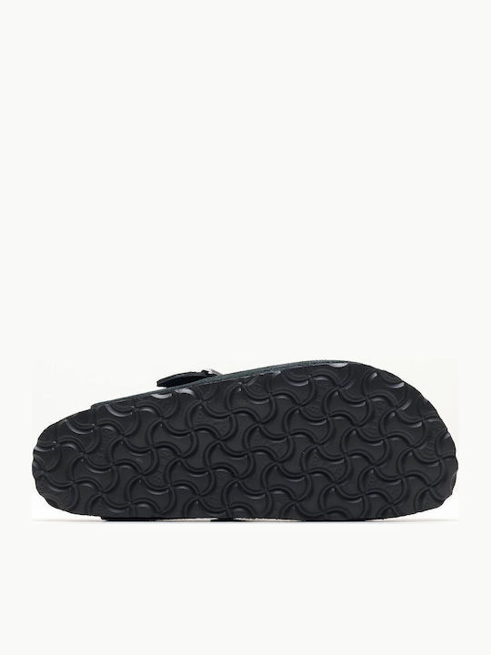 Classic Boston Vl Anatomical Leather Women's Slippers Black Narrow Fit