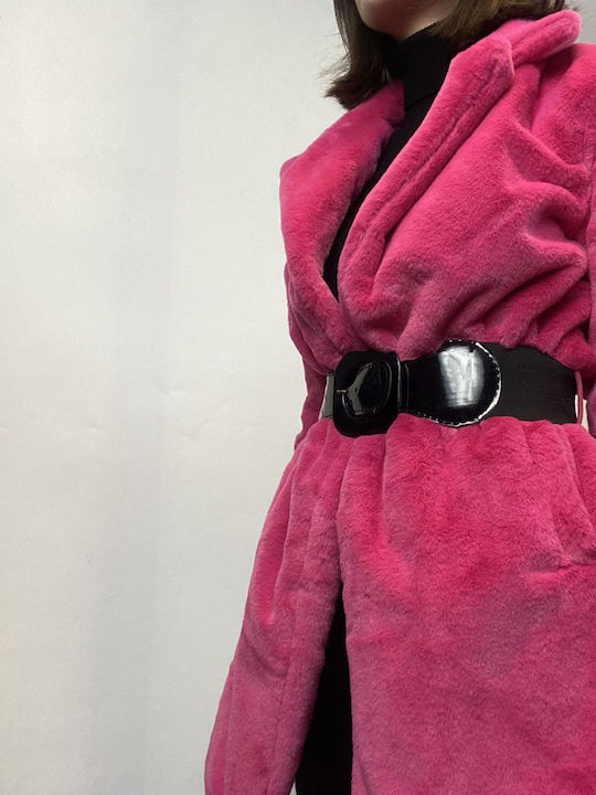 Women's Short Fur Fuchsia