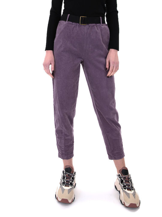 Matchbox Women's Cotton Trousers Purple