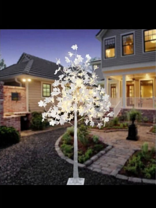 cu lumină LED Decorațiune de Crăciun Braduleț Arțar Aspect natural Alb Brad