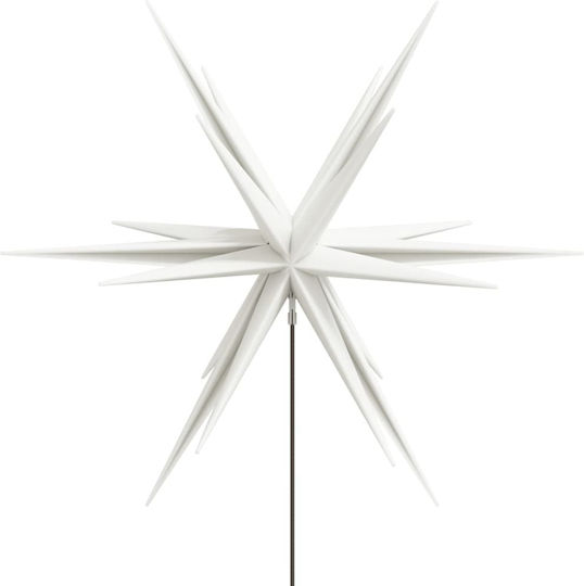 vidaXL Weihnachtlicher Dekorativer Anhänger Stern Kunststoff Weiß 1Stück
