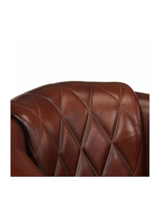 din Piele Naturală Maro 58x54x70cm
