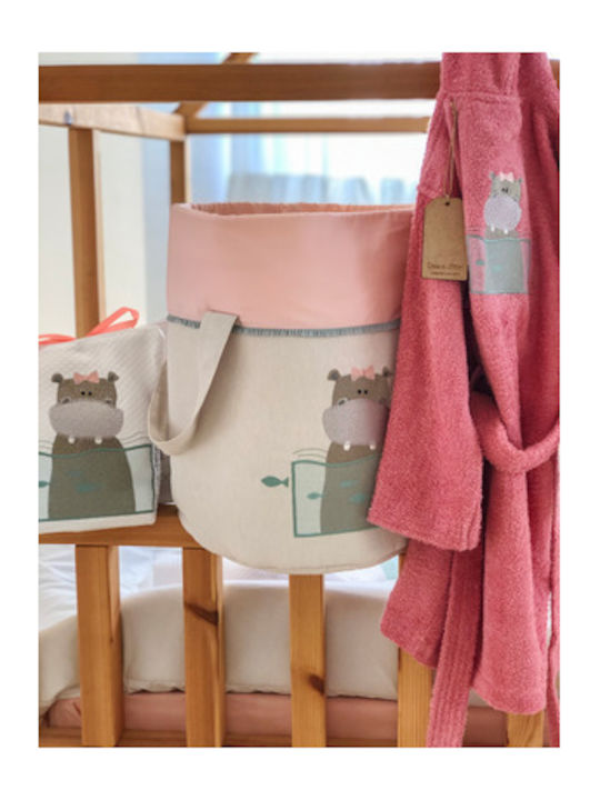 Raison D' Etre Set Babyhandtücher 2 Stück Rosa Baby Girl Hippo