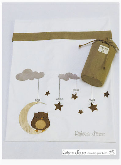 Raison D' Etre Baby Duvet Cover Dreamy Owl Beige 120x160cm