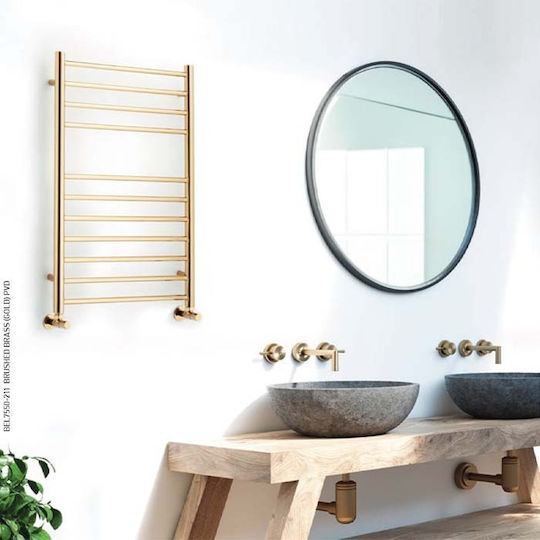 Thermo Bellavia Towel Rail Bathroom 1200x500 Brown
