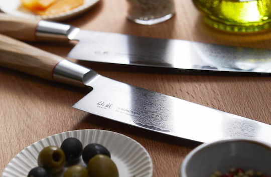 Senzo Suncraft Twisted Octagon Messer Chefkoch aus Damaststahl 20cm