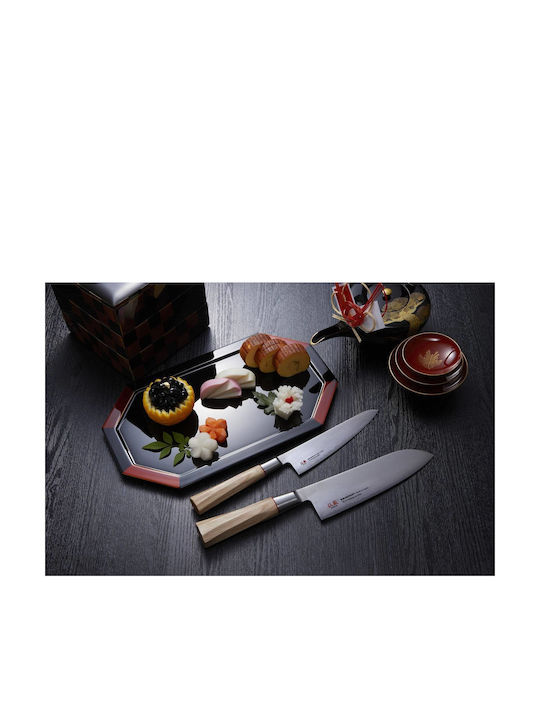 Senzo Suncraft Twisted Octagon Messer Santoku aus Damaststahl 16.7cm