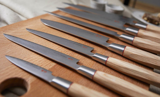Senzo Suncraft Twisted Octagon Нож Santoku от Дамаска Стомана 16.7см