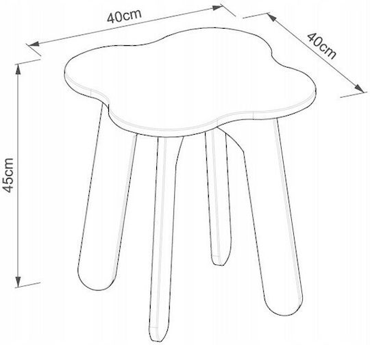 Kids Table and Chairs Set made of Wood White BabyCute