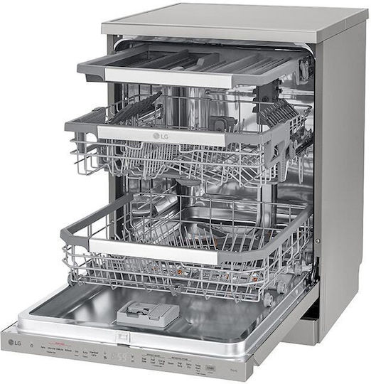 LG Freistehender Geschirrspüler mit Wi-Fi für 14 Gedecke B60xH85cm Inox