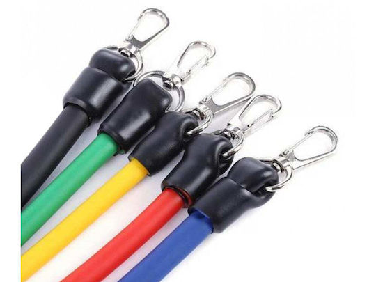 Verk Group Benzi de rezistență tubulare pentru exerciții cu mânere seturi 6buc Multicolour