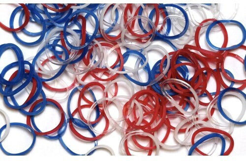 Rainbow Loom Hair ties Patriot Bands For The Loom