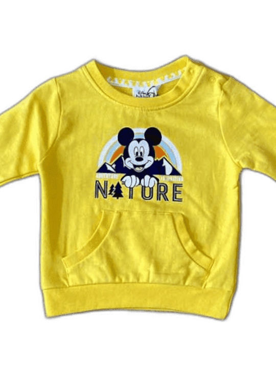 Disney Kids Blouse Long Sleeve Yellow Mickey