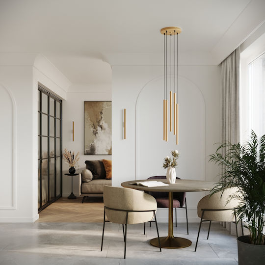 Sollux Modern Lamp Wall with Socket G9 Gold 51.5x9.5x7.5cm
