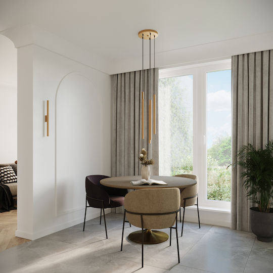 Sollux Modern Lamp Wall with Socket G9 Gold 51.5x9.5x7.5cm