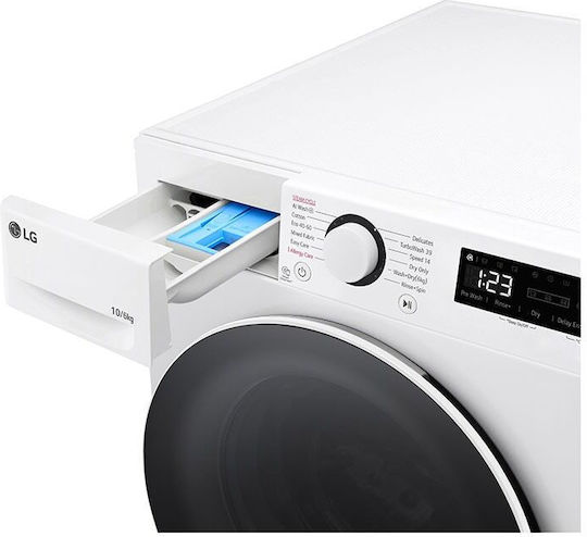 LG Πλυντήριο-Στεγνωτήριο Ρούχων 10kg/6kg Ατμού 1400 Στροφές