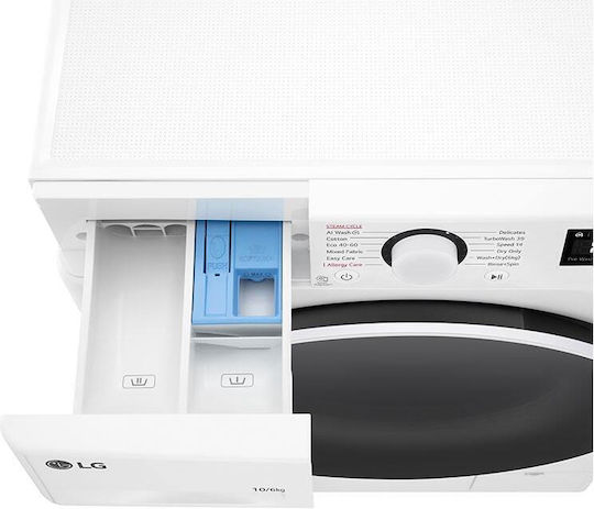 LG Πλυντήριο-Στεγνωτήριο Ρούχων 10kg/6kg Ατμού 1400 Στροφές